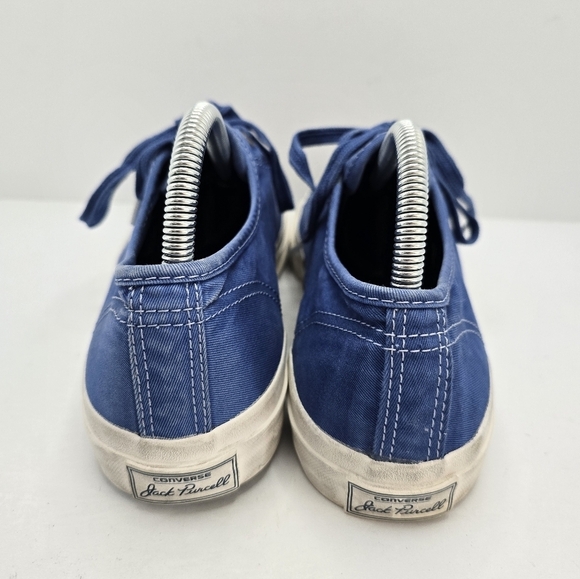 Converse | Jack Purcell cobalt blue canvas sporty low-top sneakers | WMS 9 - Picture 9 of 13